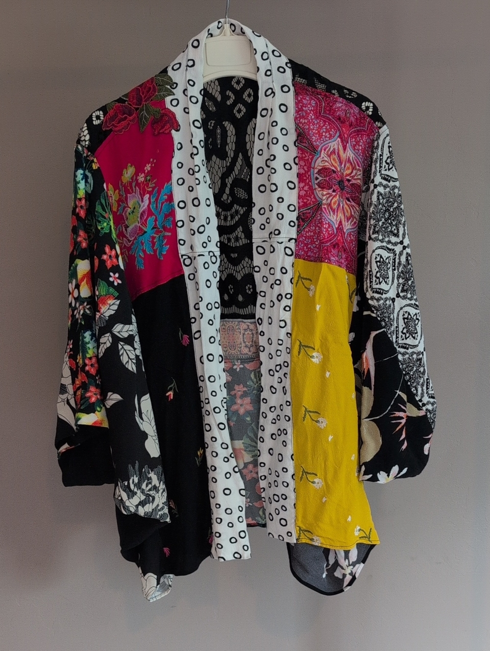 John Mark Patchwork Open Front Kimono 1X